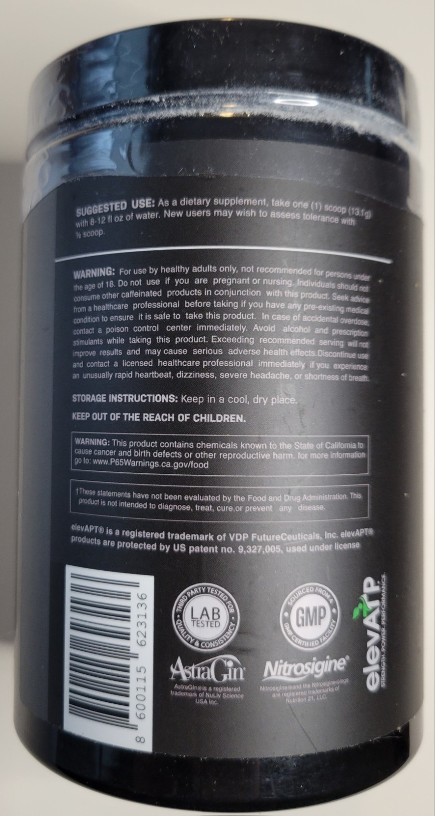 Hyper Drive Pre-Workout 25 Servings Mango Beta Alanine Citrulline Betaine 11.5oz