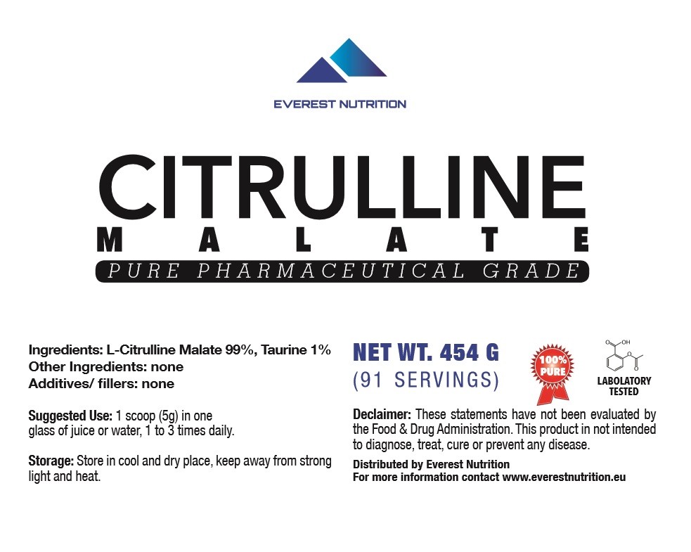L-CITRULLINE MALATE POWDER 100% PHARMACEUTICAL QUALITY GREAT MUSCLEPUMP