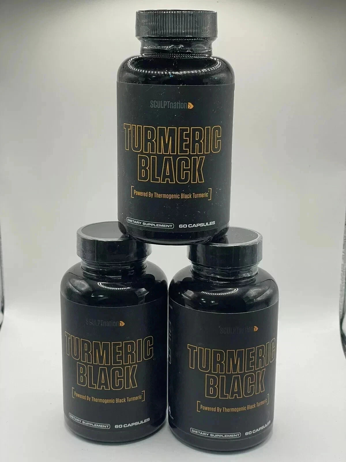 Turmeric Black Sculptnation Fatigue Muscle Build Fat Burn Bloating Treat. 5 Pack
