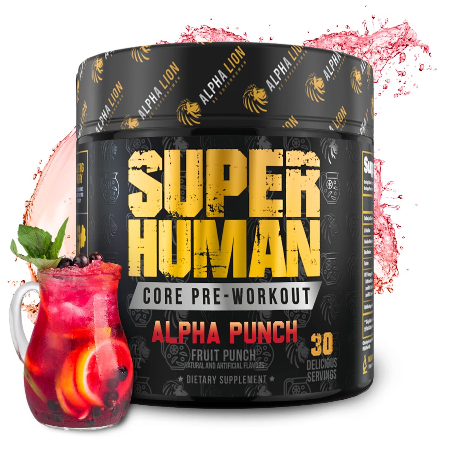 ALPHA LION Core Pre Workout Powder with Creatine for 30 servings (Pack of 1)