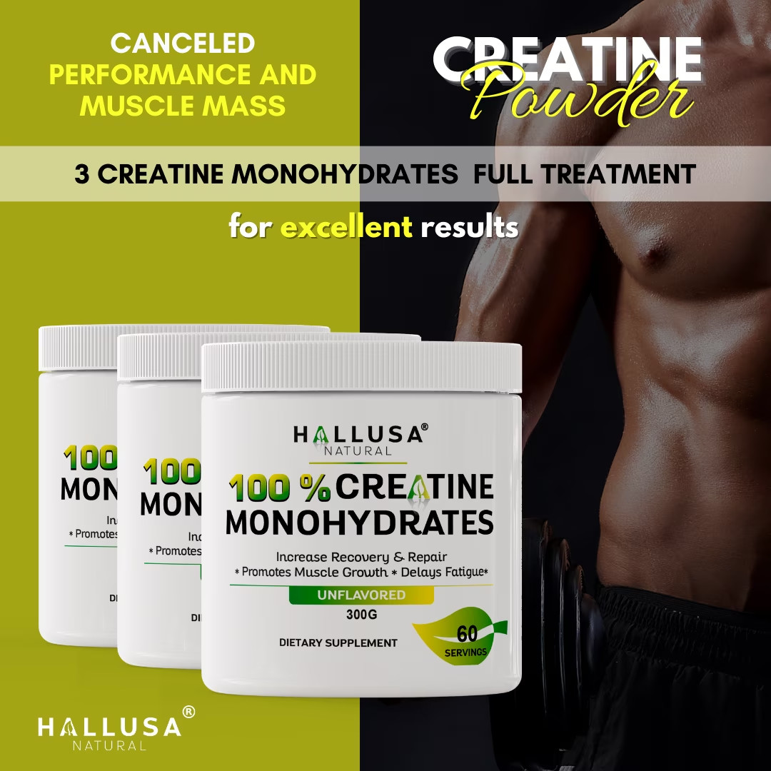 Creatine Monohydrate – Boosts Strength, Muscle Growth & Recovery – 60 Servings