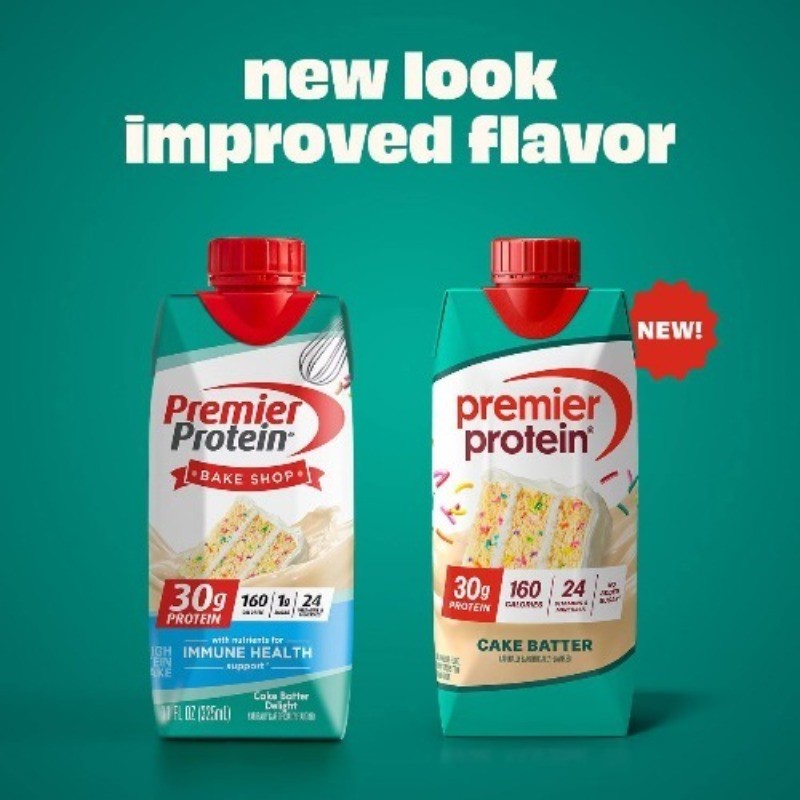 Premier Protein Shake, Cake Batter, Non-Caffeinated, 30g Protein, 4 Ct