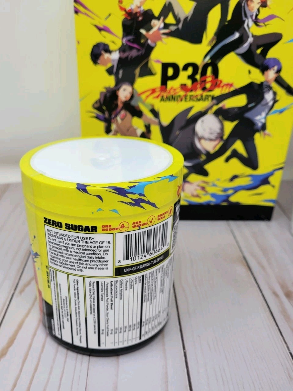 GFuel Persona 30th Anniversary Awakening Collector’s Box Tub Shaker Cup Sticker