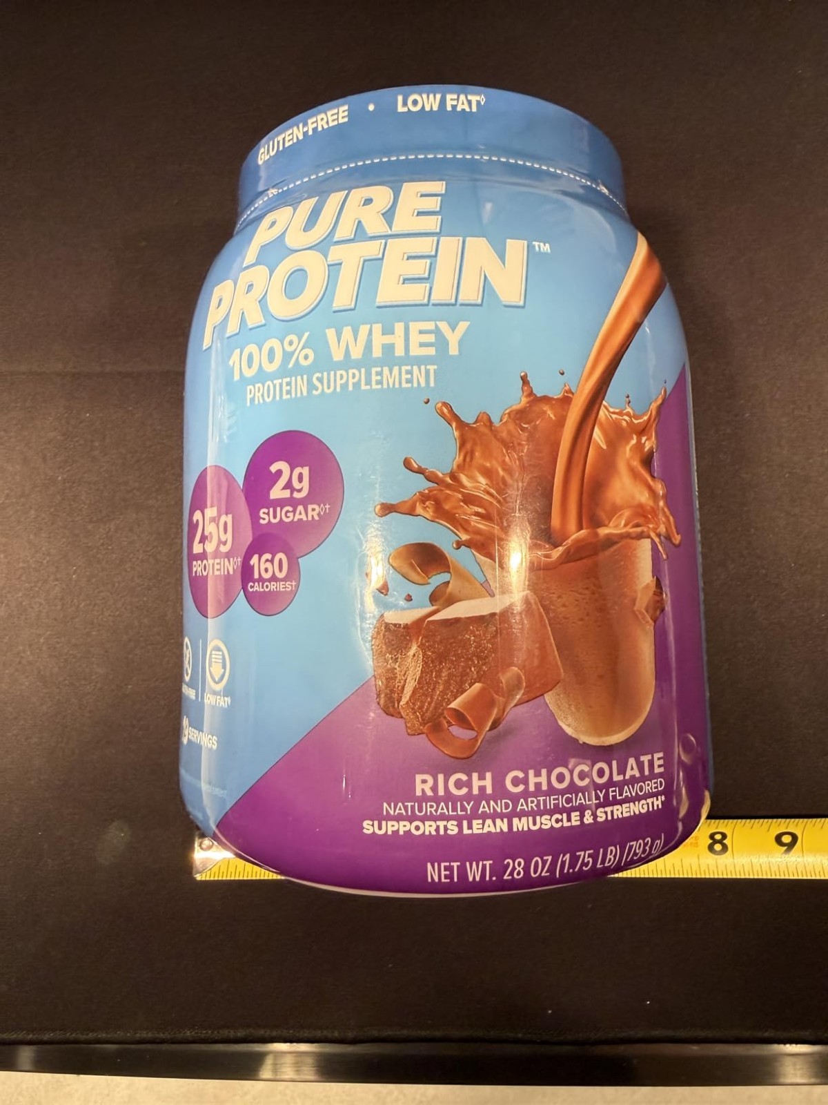 Pure Protein 100% Whey Protein Powder, Rich Chocolate, 25 G Protein, 1