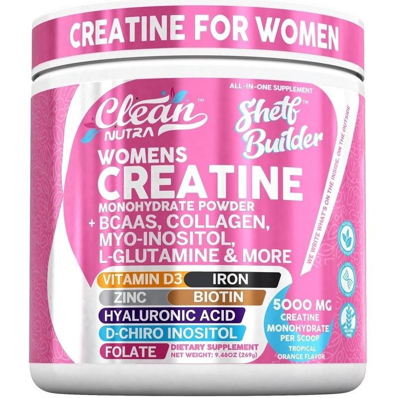 Creatine Monohydrate for Women BCAA Collagen Biotin Skin Hair Support