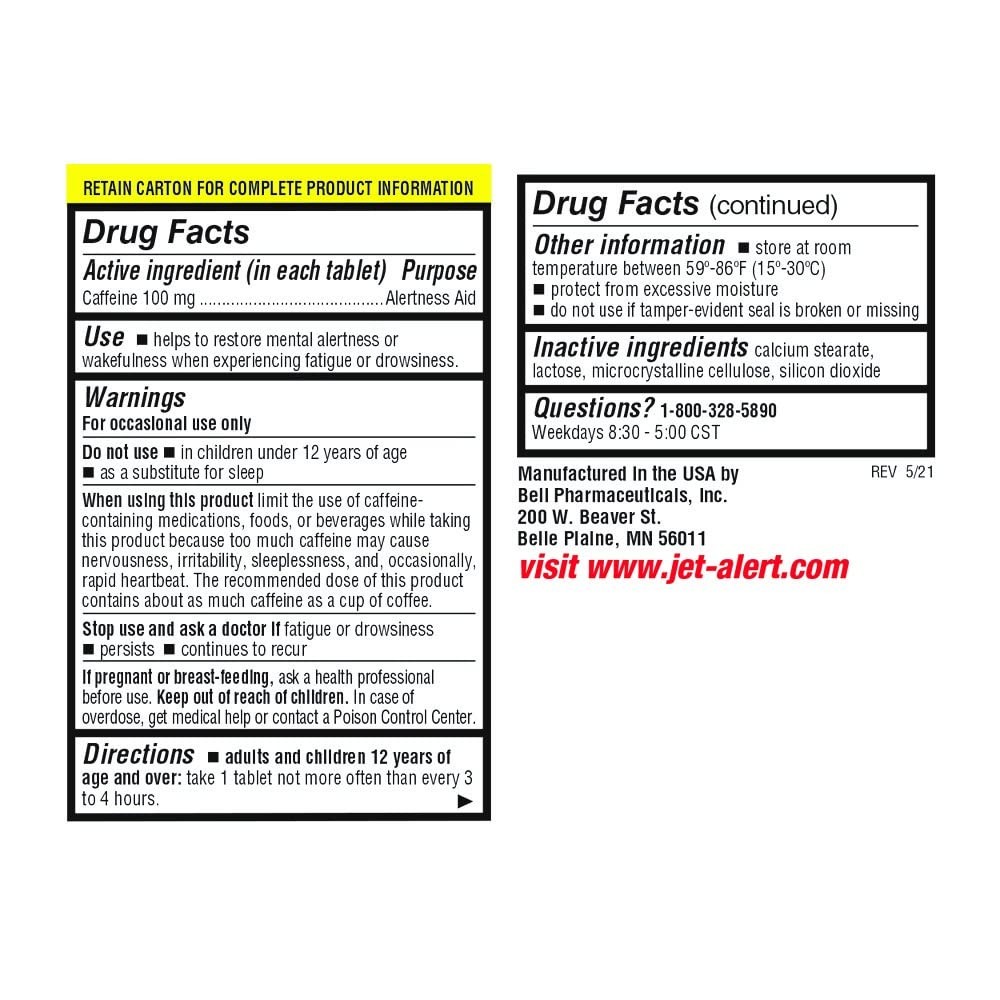 Caffeine Tabs 100 MG Each 120 Count
