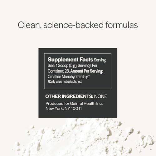 Creatine Monohydrate Powder 5g 60 Servings Unflavored Muscle