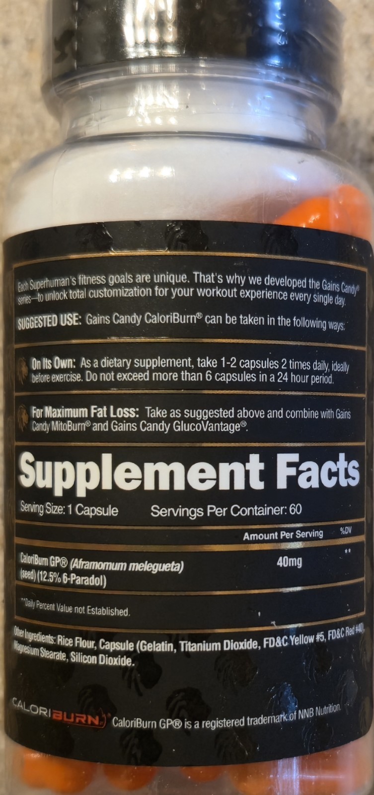 Alpha-Lion GAINS CANDY Fat loss CALORIBURN 60 Capsules ( 30 Serv ) BEST BY 11/26