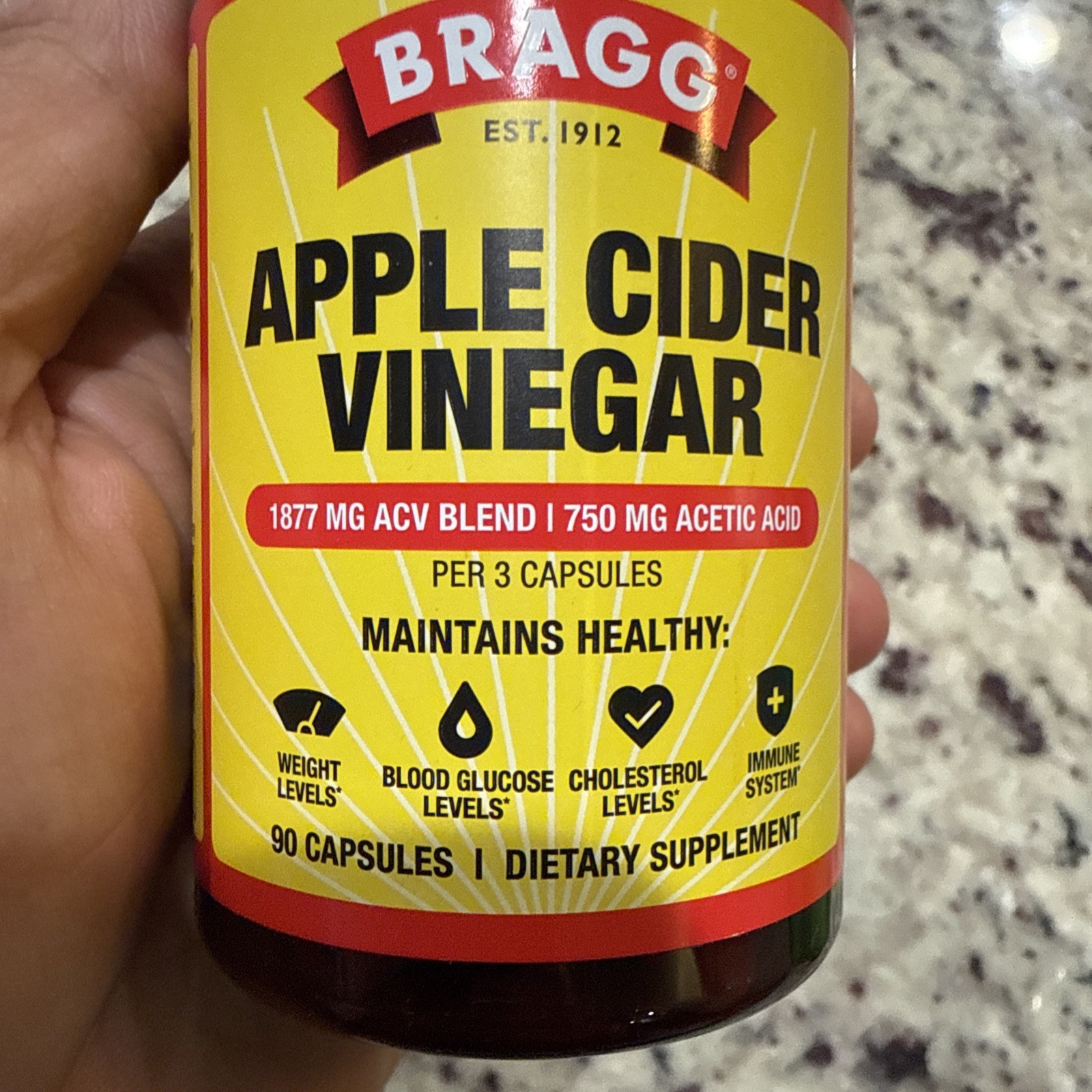 Bragg Apple Cider Vinegar , 90 Capsules Sealed Exp 02/2028 Fast Shipping