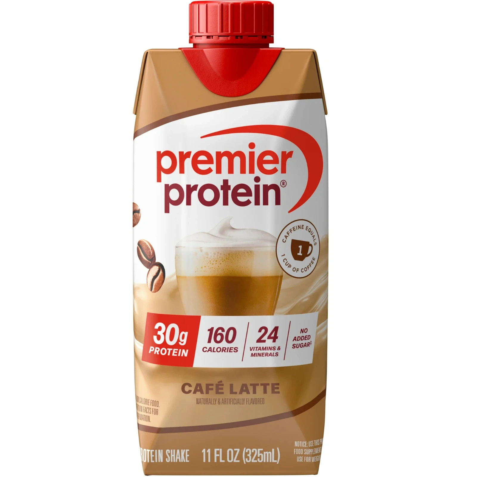 Premier Protein Nutritional Shake – Café Latte 30g Protein, 11 fl oz, 4 Ct
