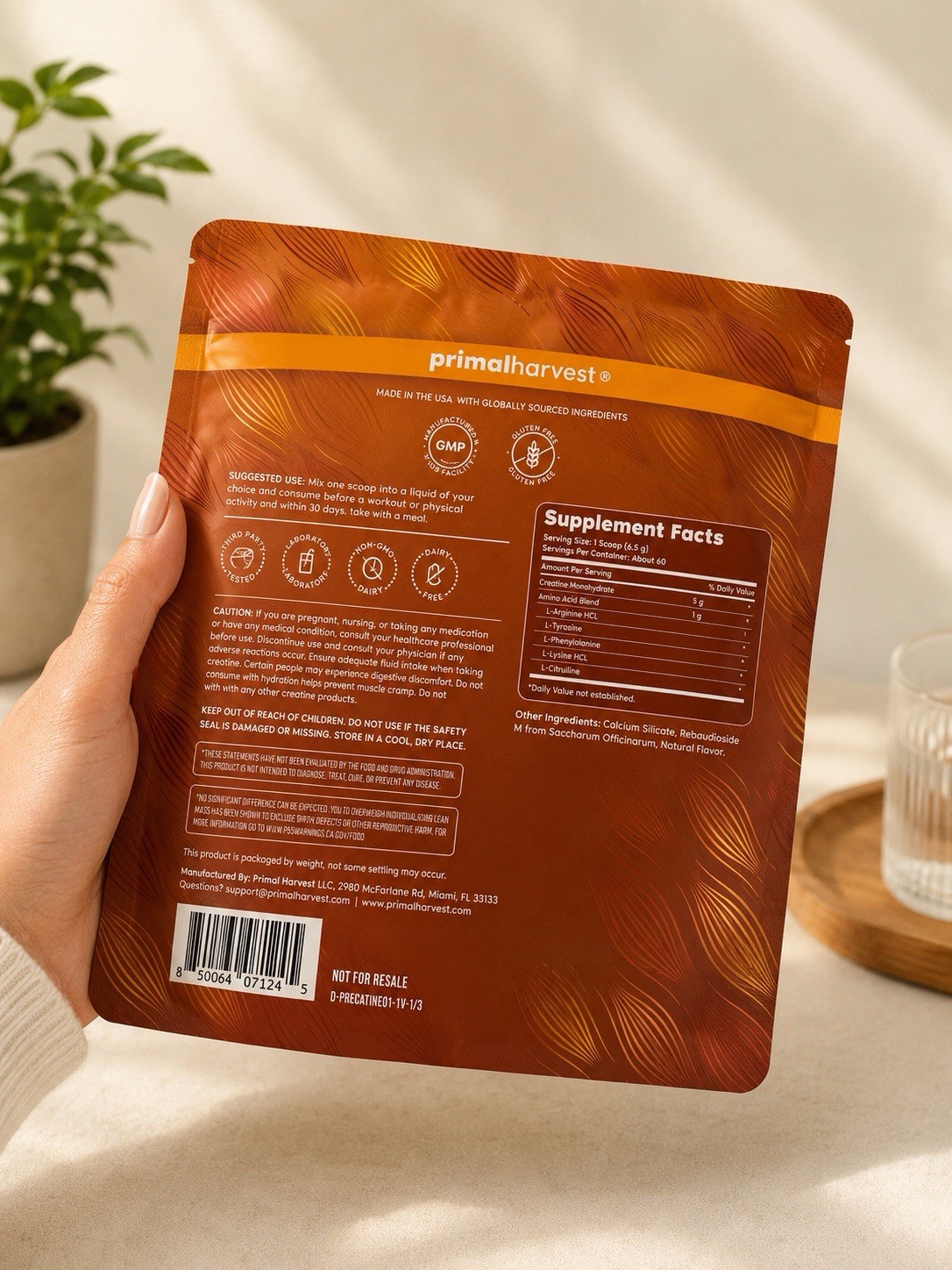 PRIMAL HARVEST Primal Creatine + Amino Acids – 30 Servings – 1 MONTH SUPPLY!