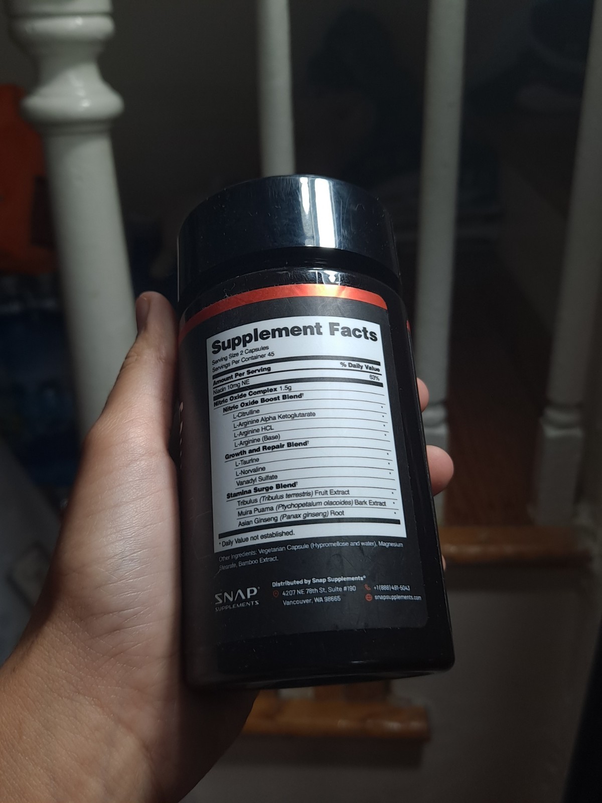Nitric Oxide Booster Supplement – Pre Workout, Blood Flow, Gain Muscle – 90ct
