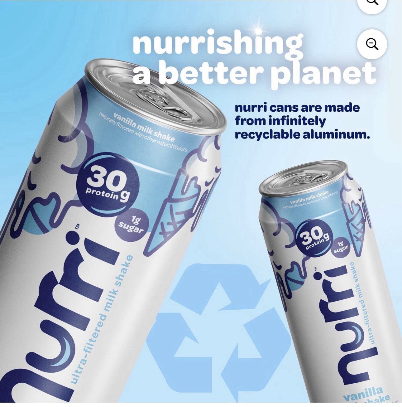 nurri Ultra-Filtered Vanilla Milk Shake 30g Protein Lactose-Free 12pk 11oz