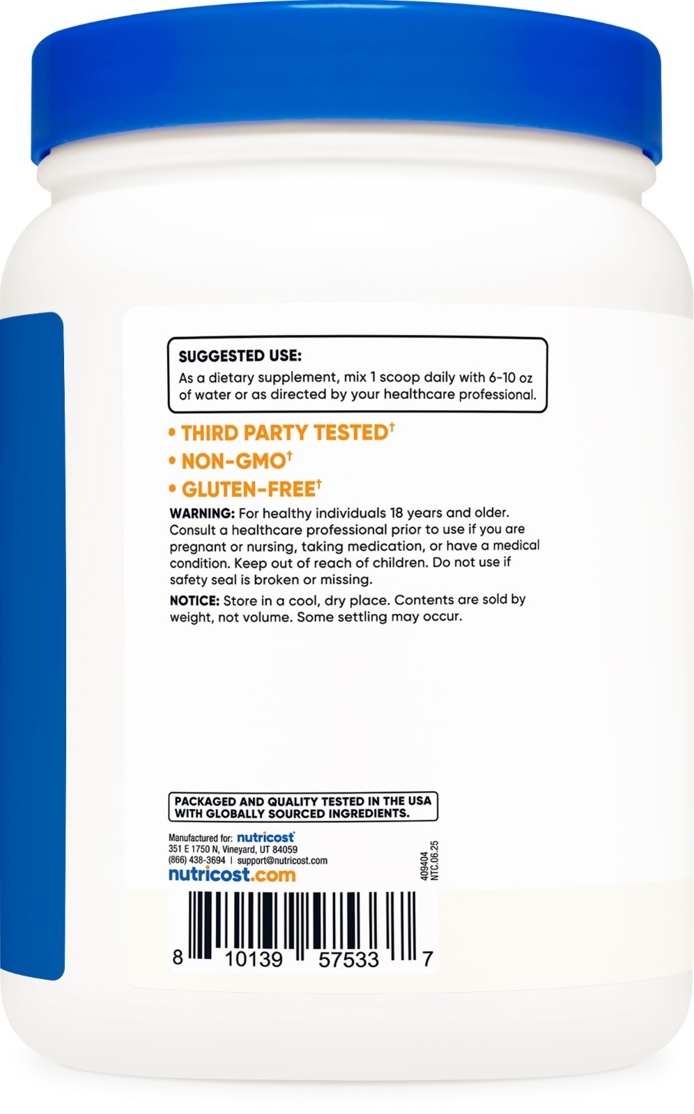 Nutricost Acetyl L-Carnitine Powder – 500 grams (Unflavored)