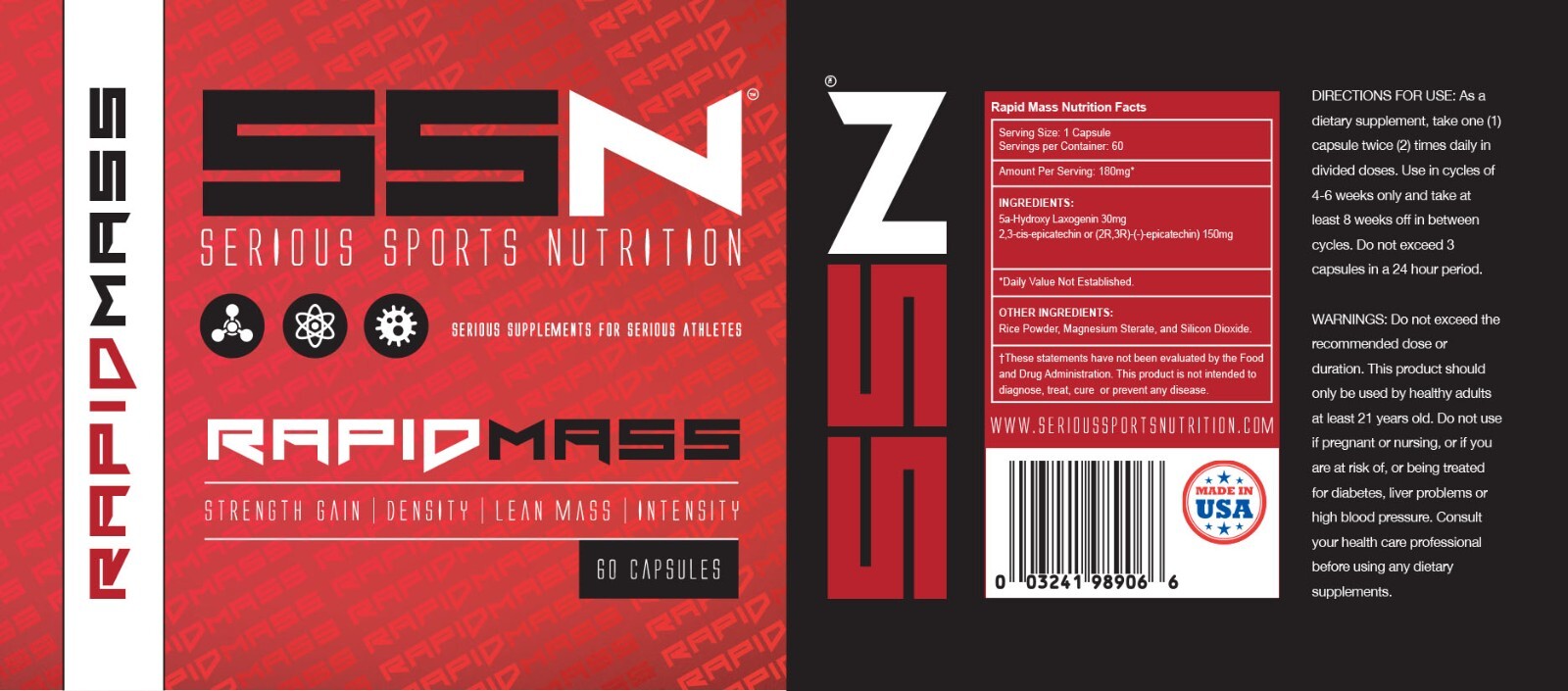 Serious Sports Nutrition: Rapid Mass (60 Capsules)