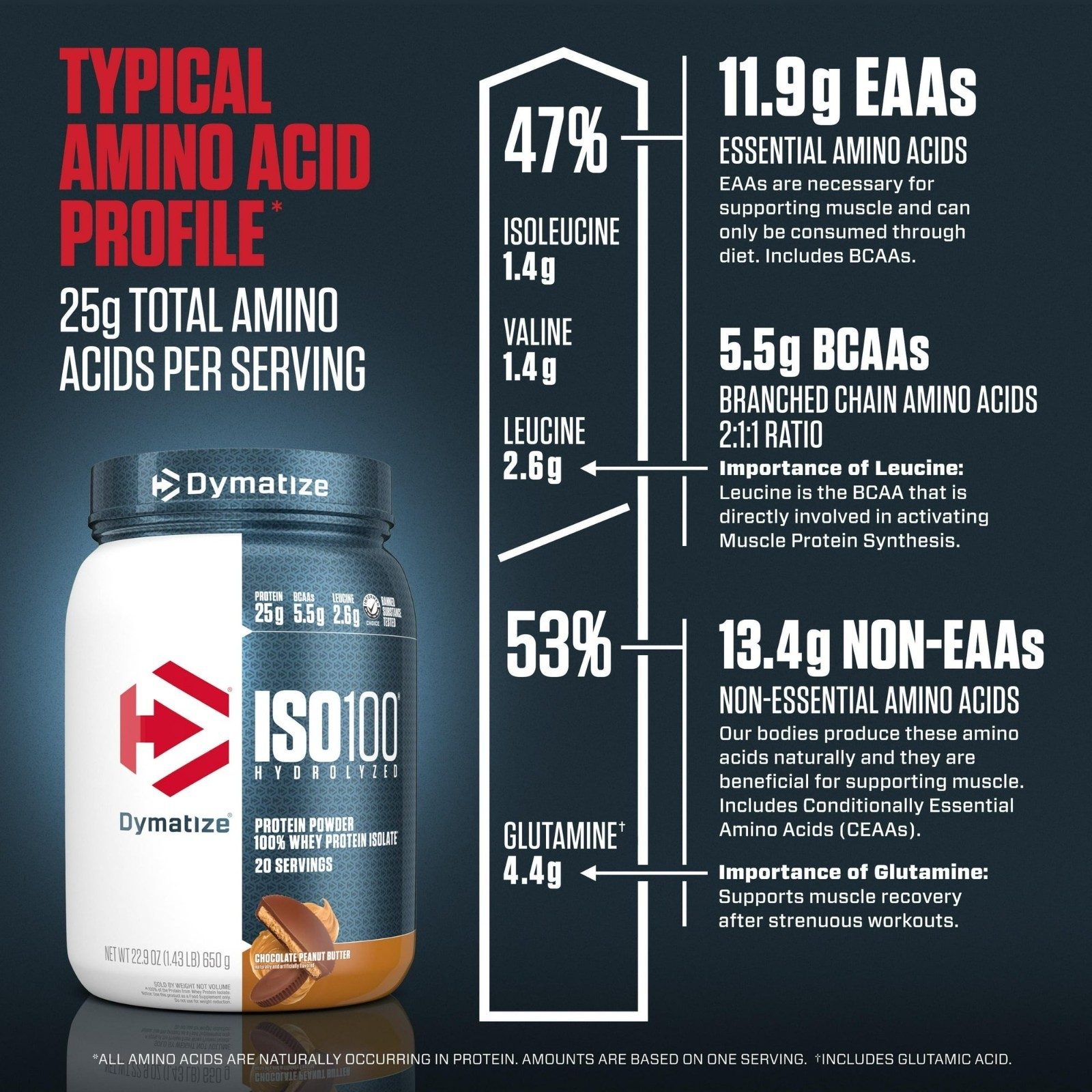 Dymatize ISO100 Hydrolyzed Whey Isolate Protein Powder, 25g Protein, Chocolate