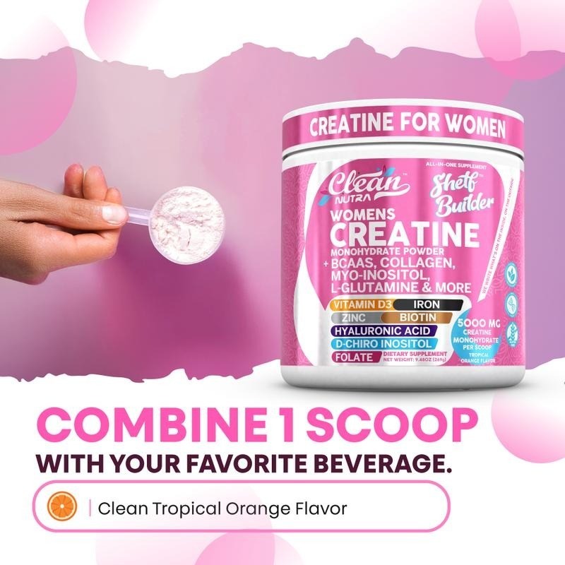 2 Pack Creatine Monohydrate for Women BCAA Collagen Biotin Skin Hair