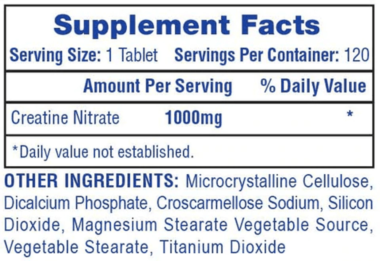 HI-TECH PHARMACEUTICALS CREATINE NITRATE 120 Tablets Mass Strength Power Output