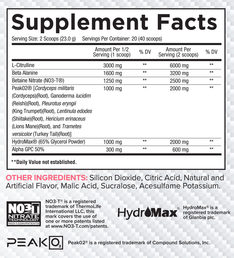 Core Nutritionals Pump Non-Stim Pre-Workout 20 Servings (Watermelon Lemonade)