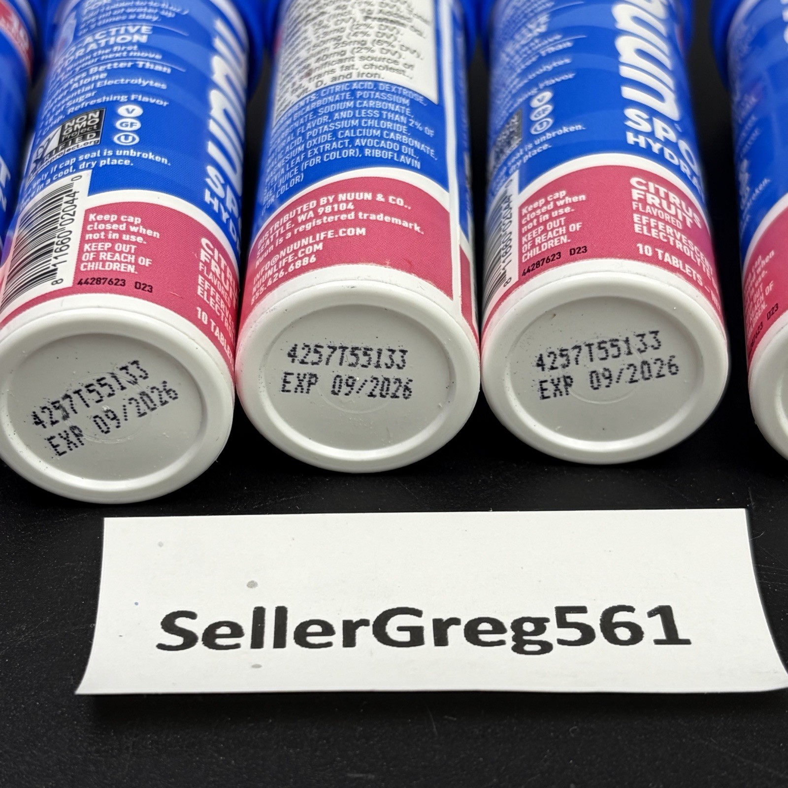 Nuun Sport Electrolyte Tablets Citrus Fruit – 80 Count Pack (8 Tubes) EXP 9/26
