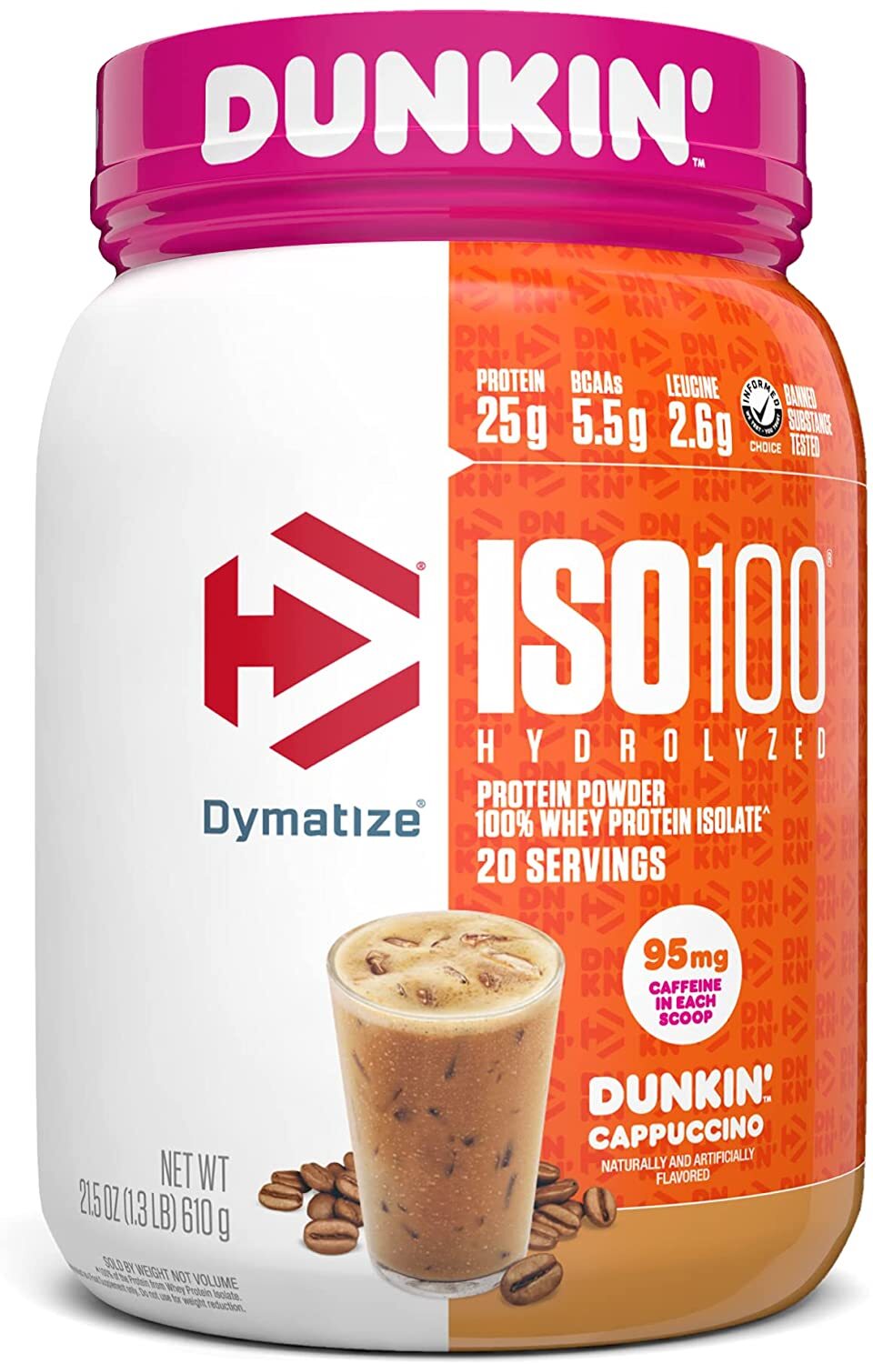 Dymatize ISO100 ISO-100 25g 1.4lb Hydrolyzed Whey Isolate 20 Servings 10 Flavors