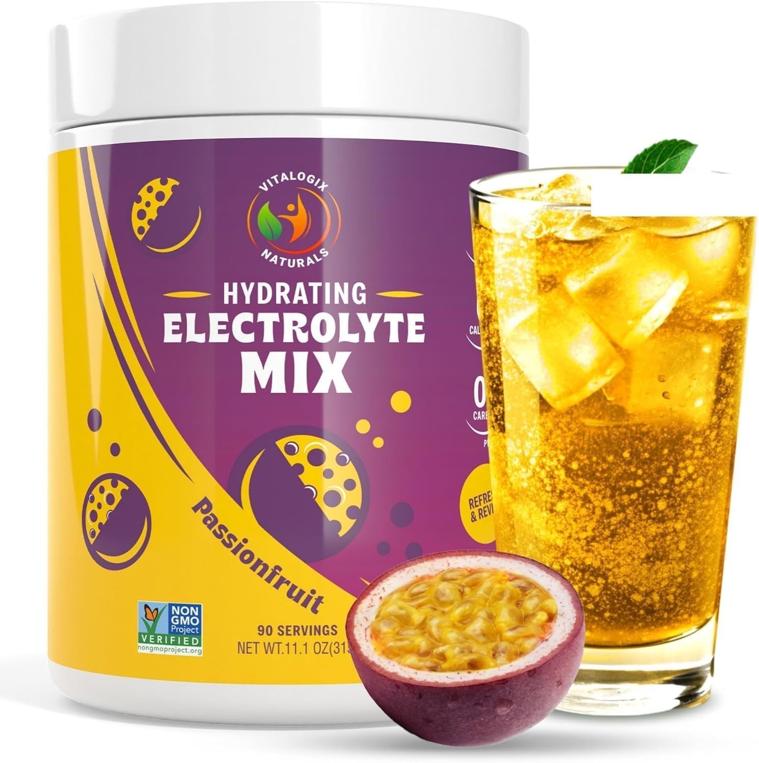 Electrolyte Powder – Zero Sugar Passionfruit Hydration Mix 90 Servings | 04/2026