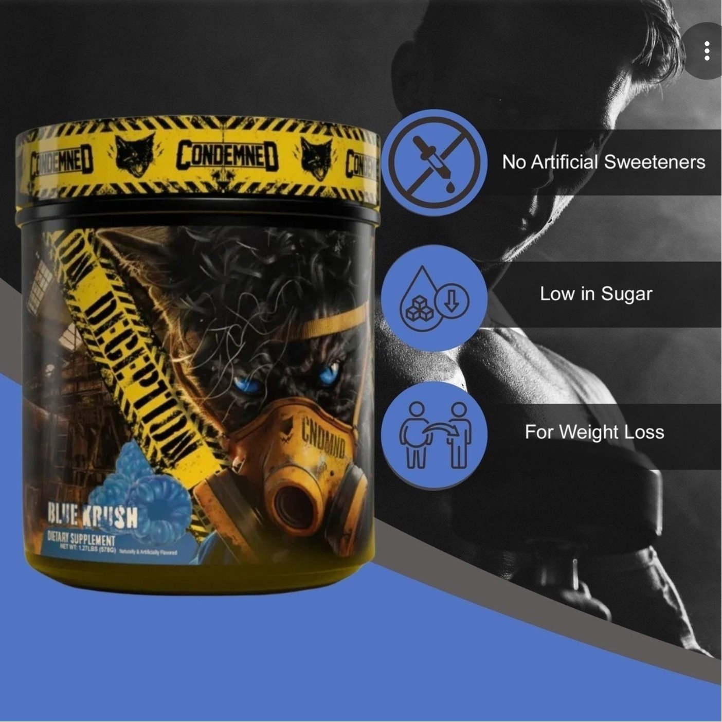 Black Magic CONDEMNED Pre-work 1.3lb Size ( 40 Serv ) Blue Krush BEST BY 10/26
