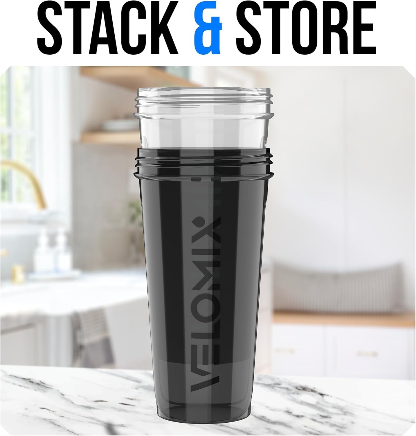 -2 Pack- 28 oz Protein Shaker Bottles for Protein Mixes – 2x Wire Whisk | Leak P