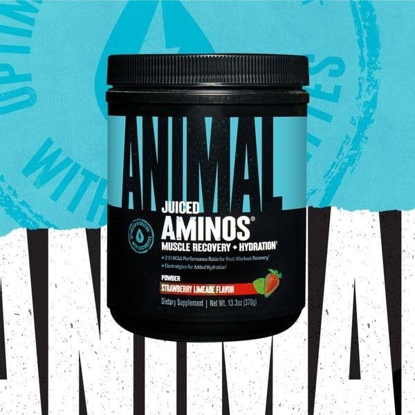 BCAA EAA Amino Acids Powder with Electrolytes & Sea Salt – Strawberry Limeade, 3