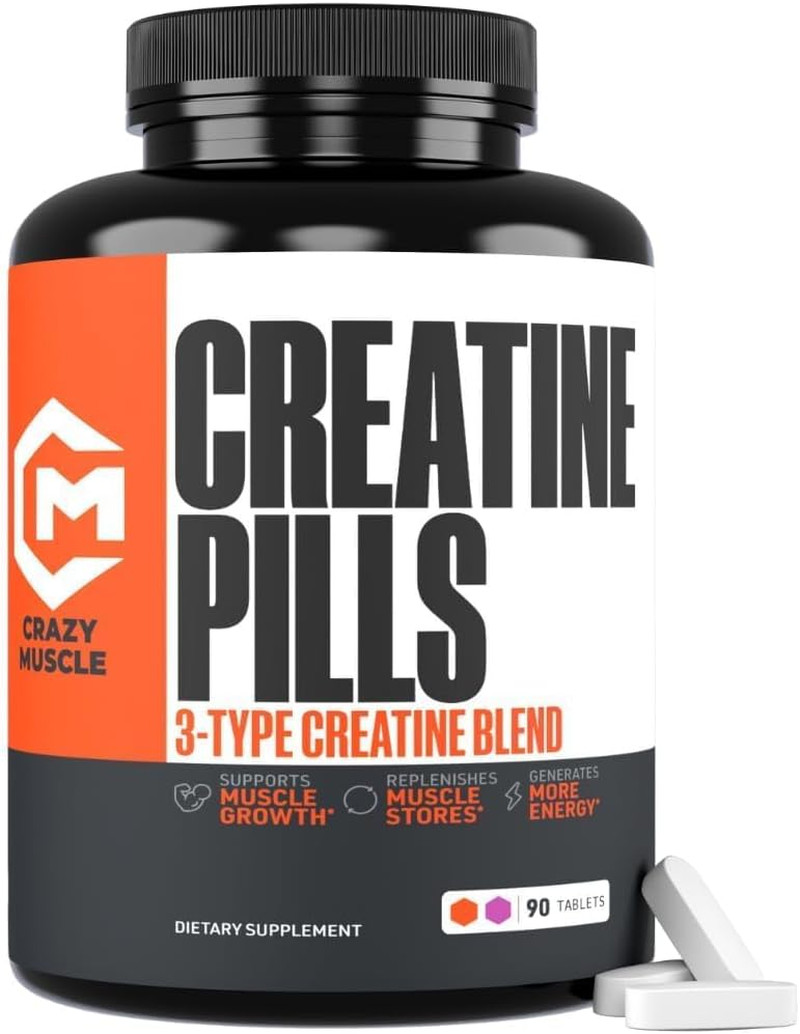 Creatine Pills 5G 3X Pure Creatine Monohydrate Pre Workout Muscle