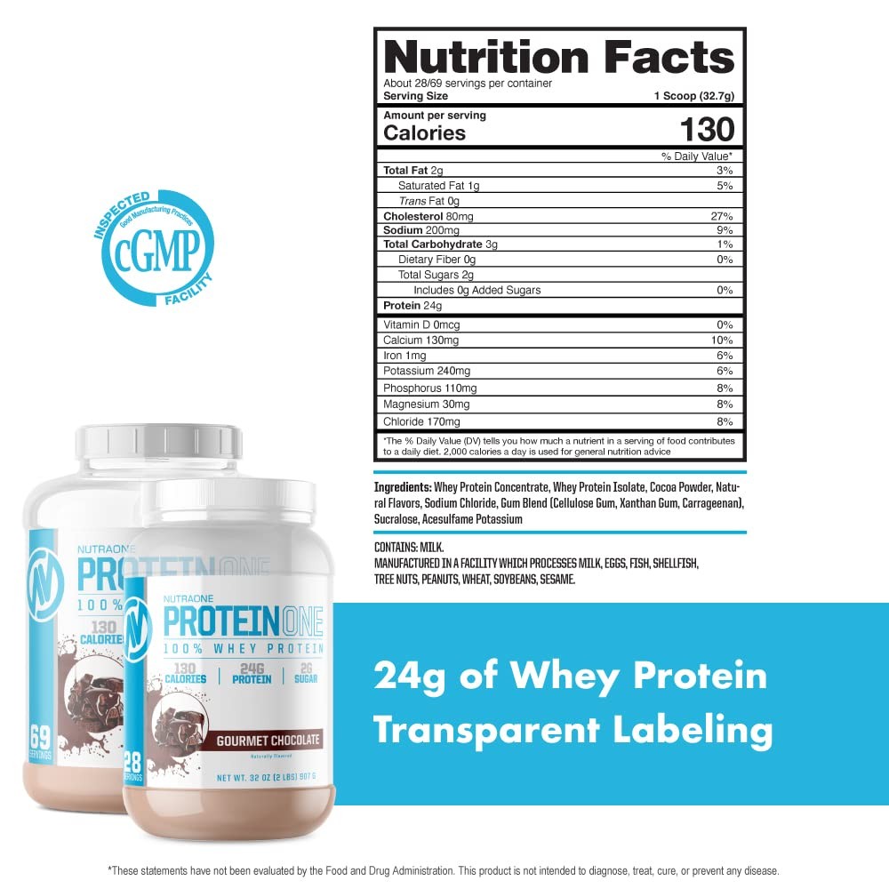NutraOne ProteinOne Whey Protein Promote Recovery and Build Muscle with a Pro…