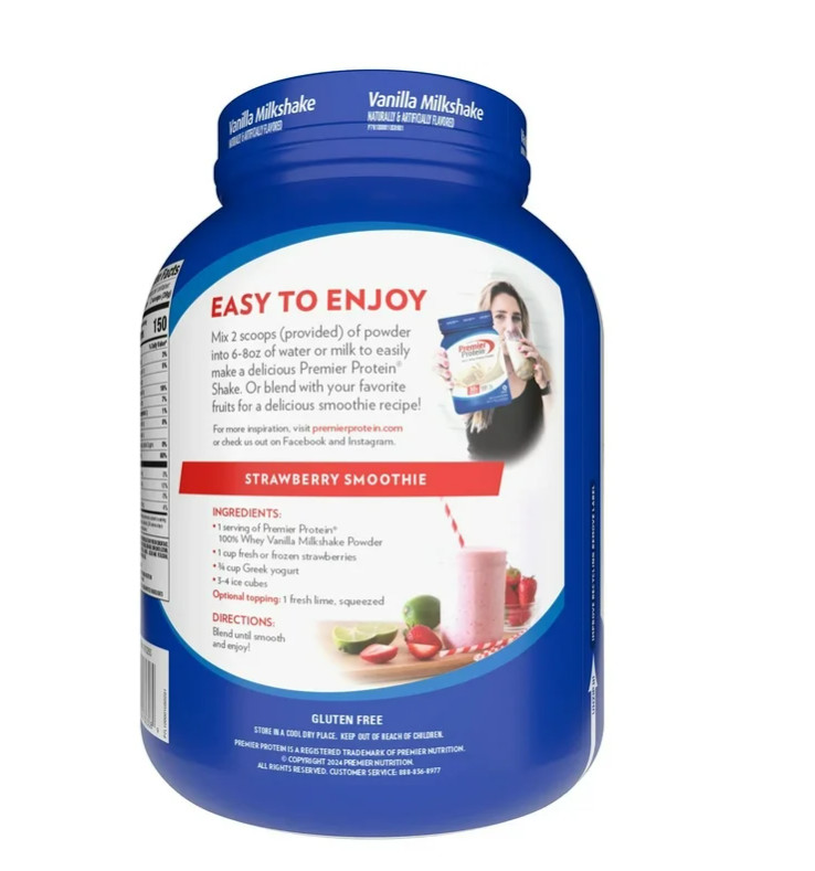 Premier Protein 30g High Protein Powder, Vanilla Milkshake.