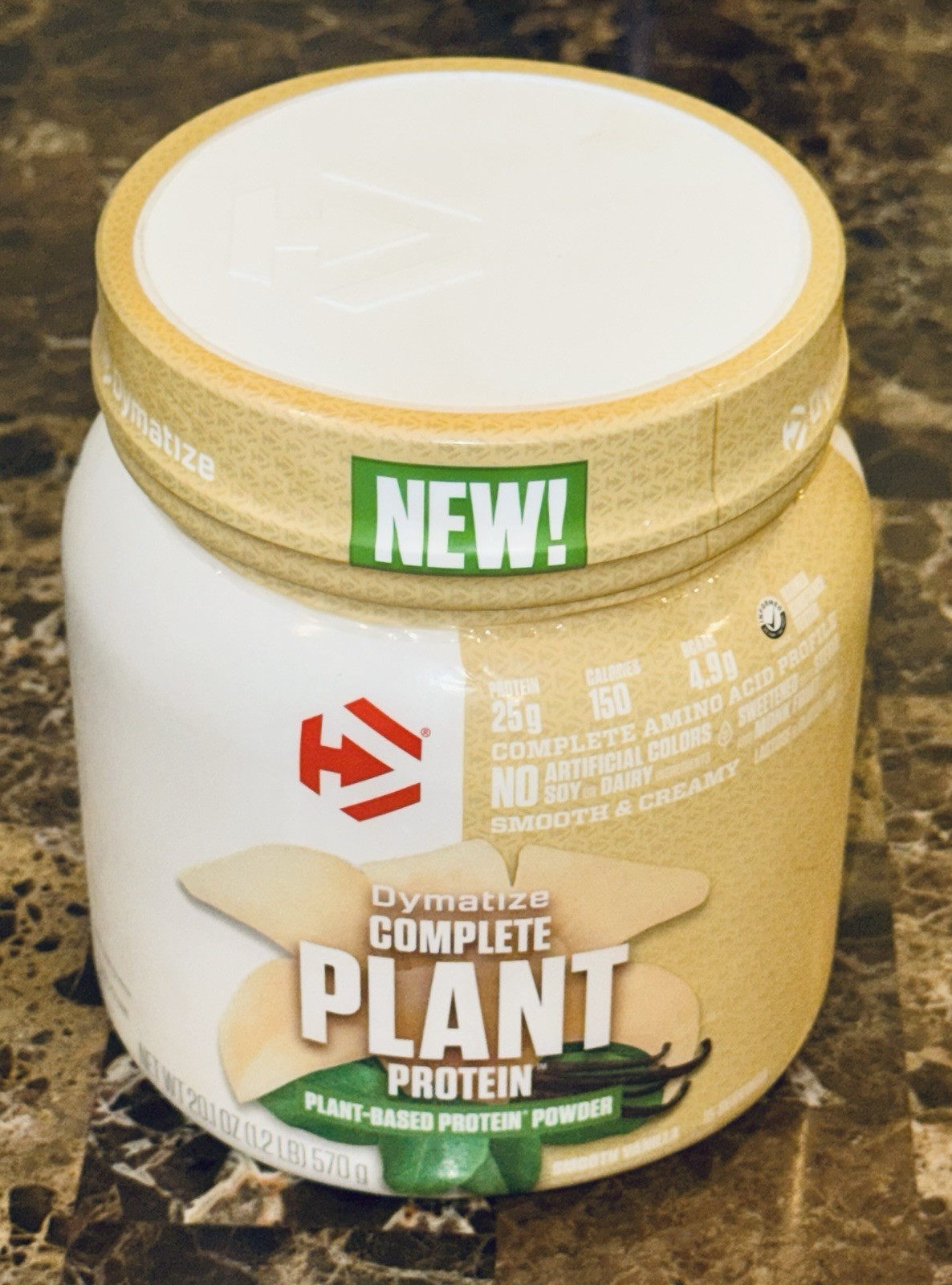 DYMATIZE Complete Plant Vanilla Protein Powder – 1.2 LB – NEW SEALED Exp 07/24