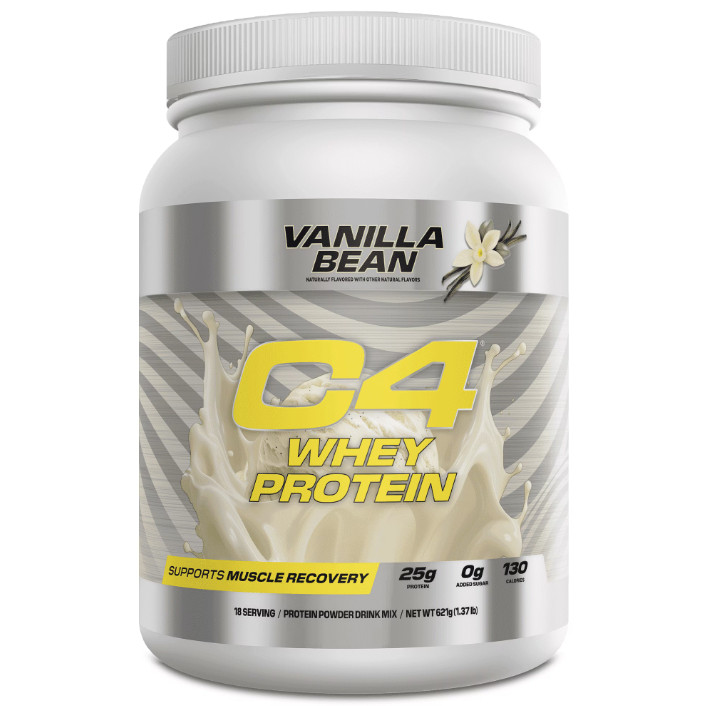 C4 Pro Whey Protein Powder, Vanilla Bean Flavor, 25g of Protein, 18 Servings