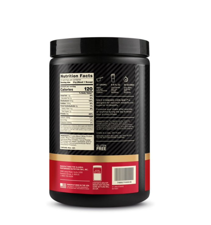 Optimum Nutrition Gold Standard 100% Whey Protein Powder, Double Rich Chocolate,