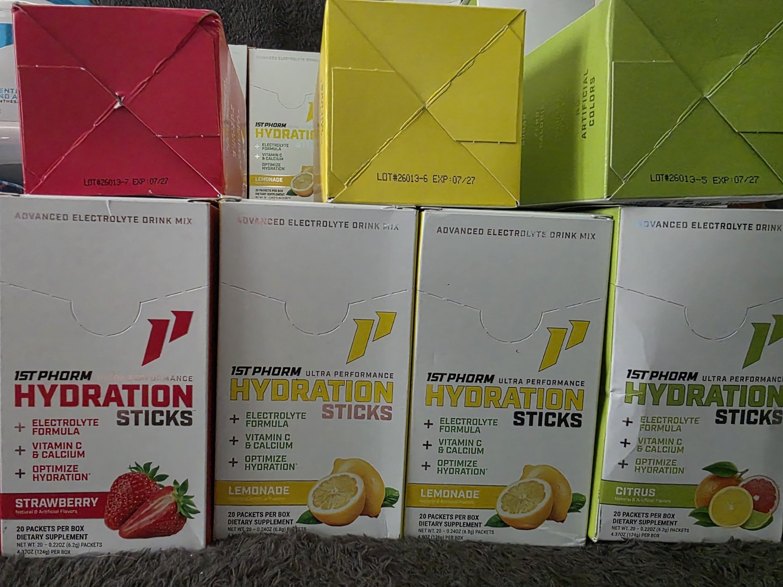 1st Phorm Hydration Packets 60ct EXP 7/2027 Strawberry Lemonade Citrus