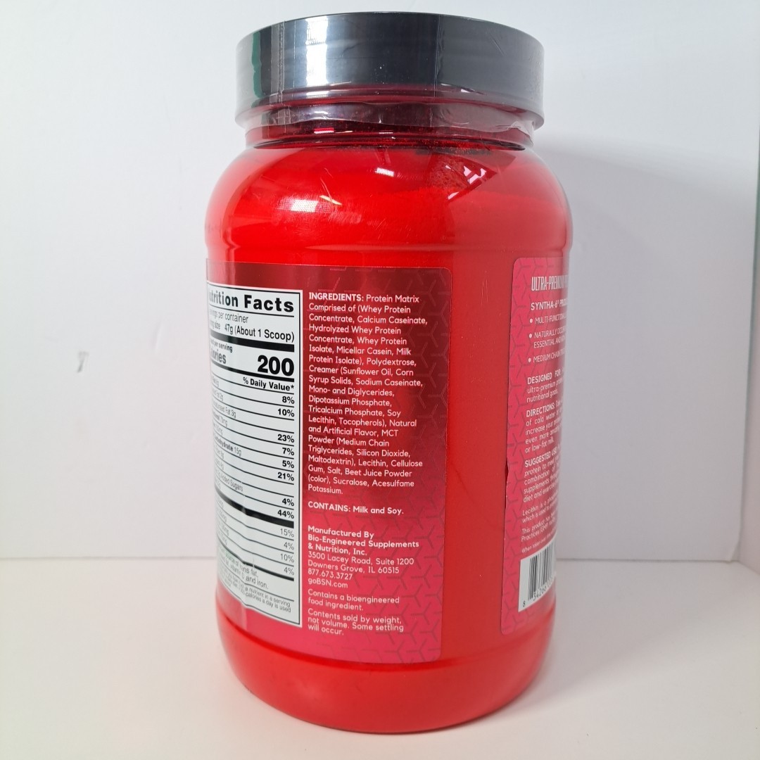 BSN Syntha-6 Ultra Premium Protein Matrix Strawberry Milkshake 2.91 lb Exp 10/26