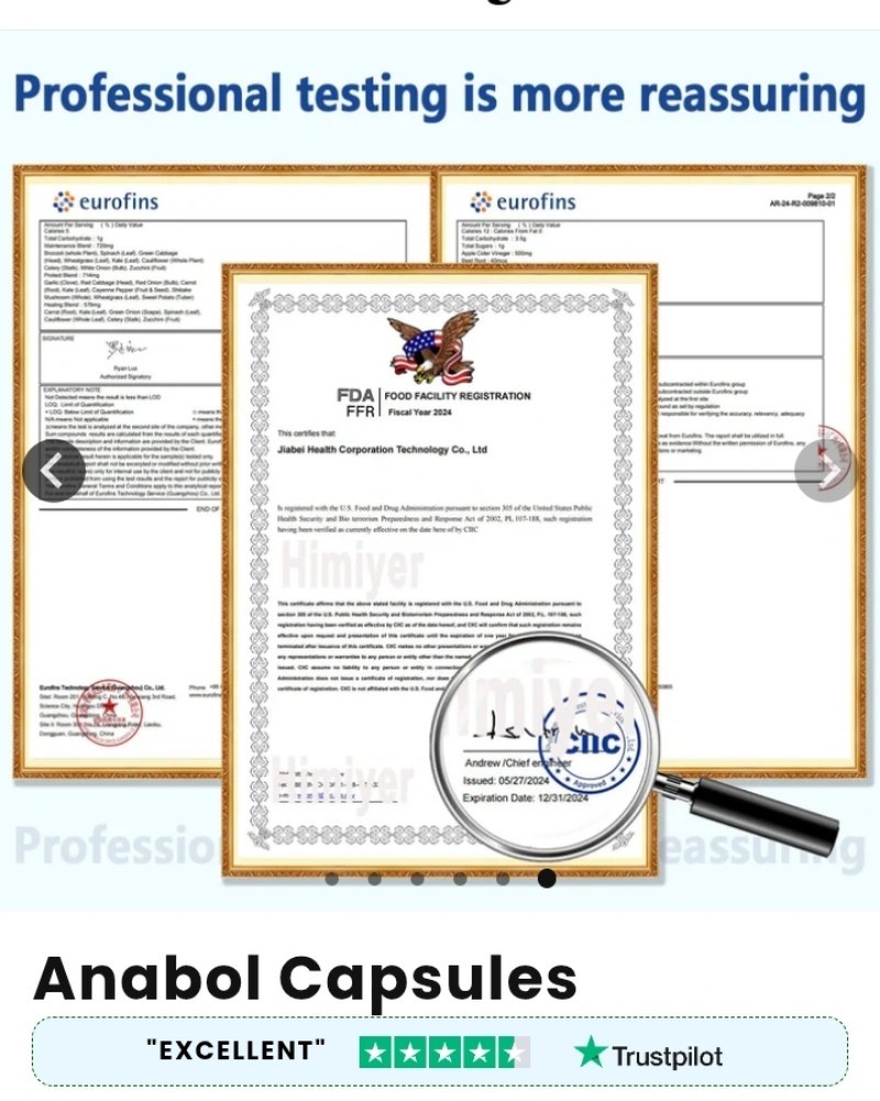 Anabol Hardcore Muscle Builder Legal Natural Steroid 1 Bottle Vigor Mental Focu