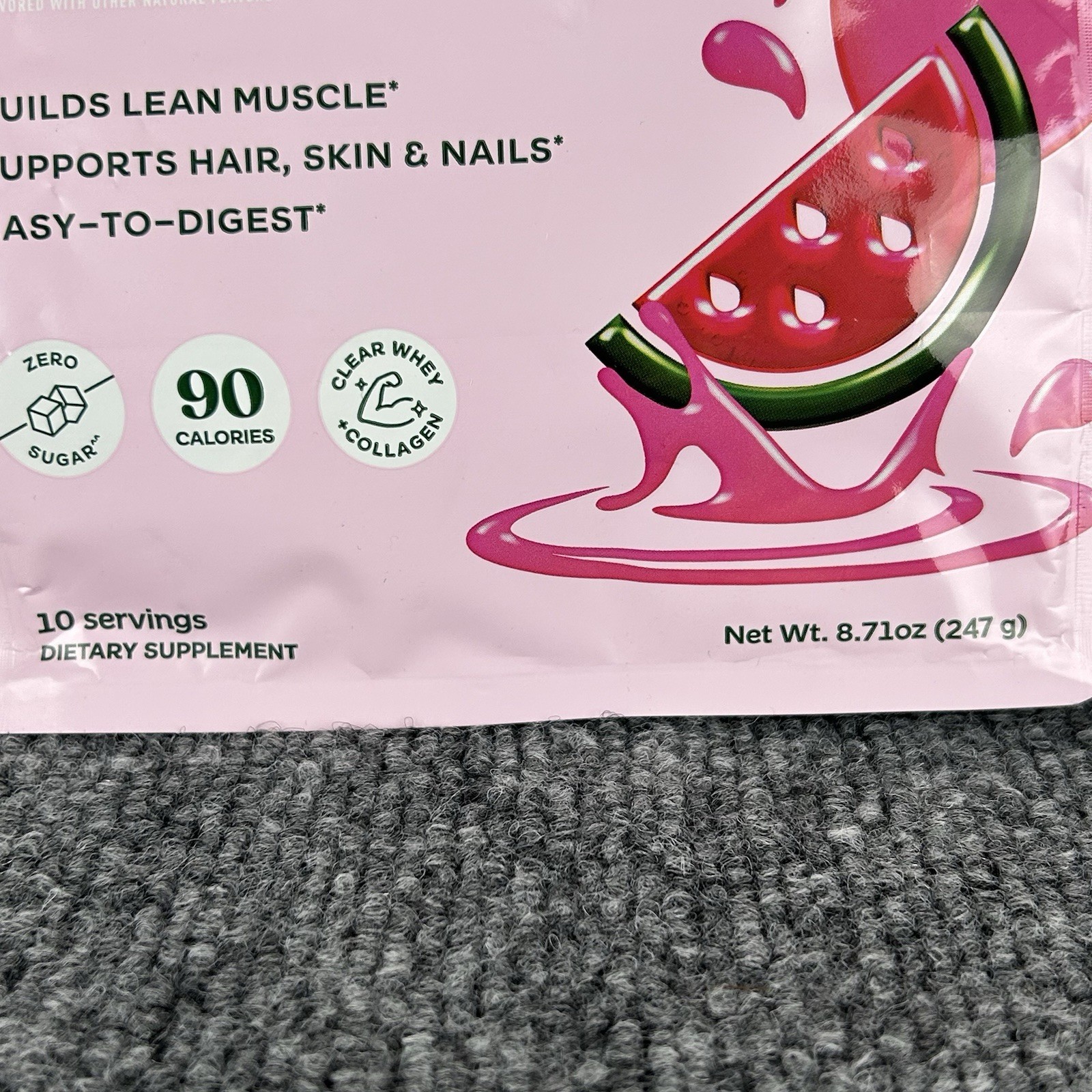 BLOOM NUTRITION Clear Protein Powder Strawberry Watermelon 10 Servings 8.71oz