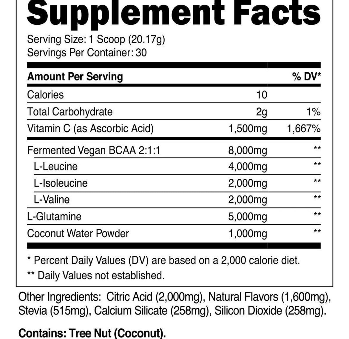 Transparent Labs BCAA + Glutamine Sour Green Apple Recovery Powder New Sealed