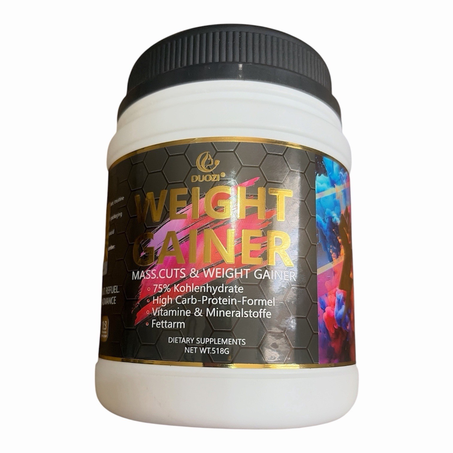 Fast Weight Gainer Powder Supplement 518g w/ Whey Protein & Creatine