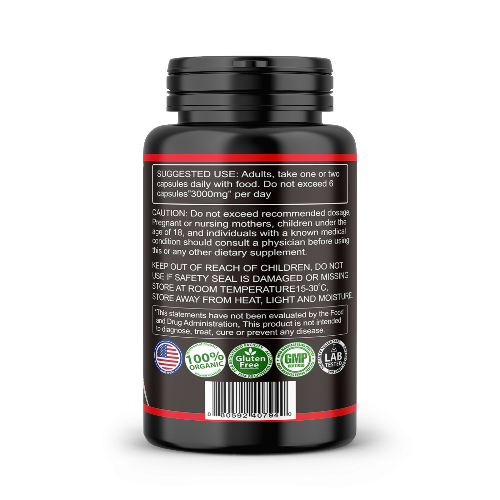 TRIBULUS TERRESTRIS 7500mg EXTRACT 96% SAPONINS BODY BUILD 30 CAPSULES