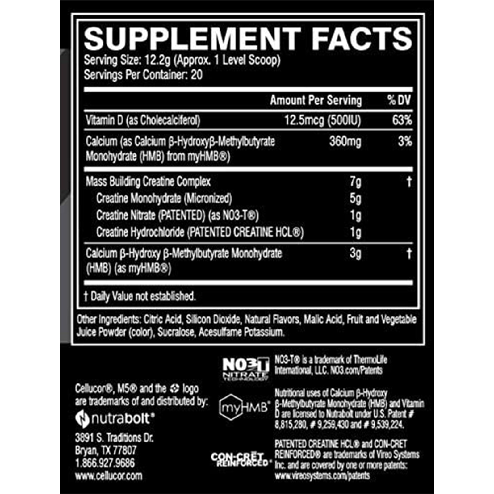 Cellucor M5 Ultimate Creatine Powder with Fruit Punch Flavor – Free Shipping