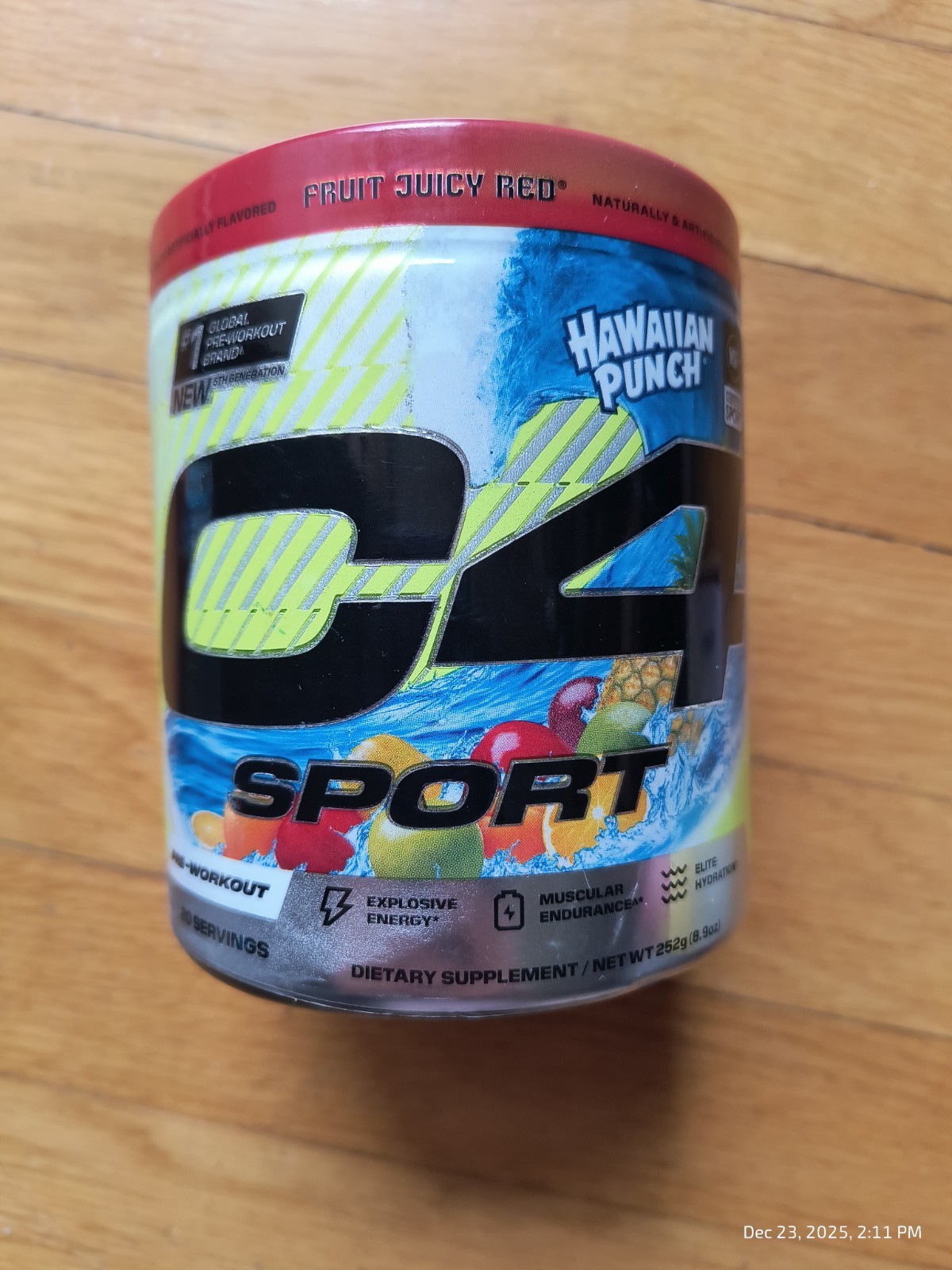 Cellucor C4 Sport Pre-Workout Hawaiian Punch Fruit Juicy Red 20 Serving Ex 11/26