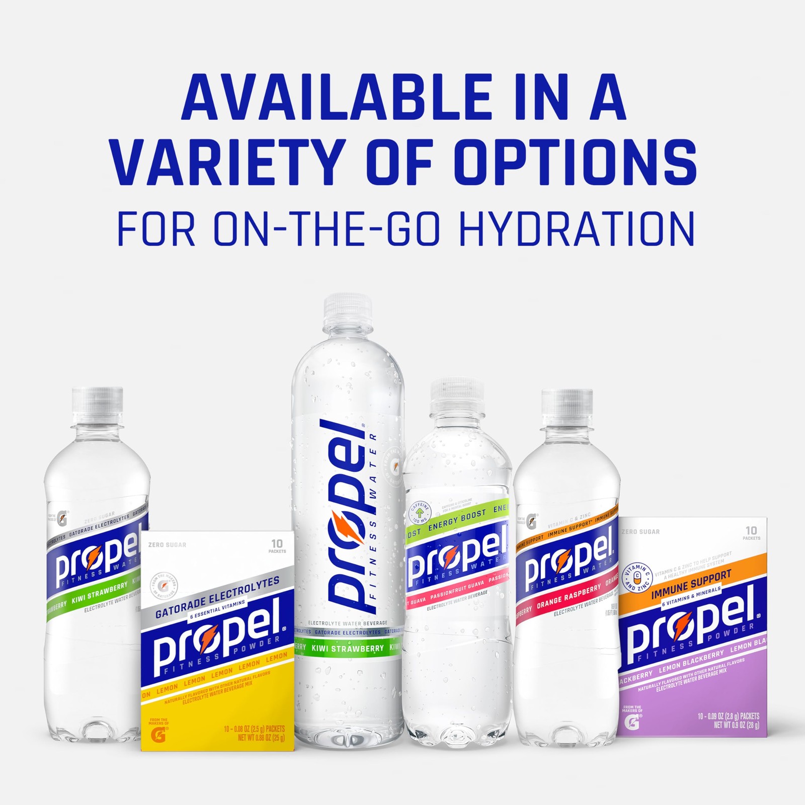 Propel Immune Support Electrolyte Enhanced Water 16.9 Fl Oz (Pack of 12)