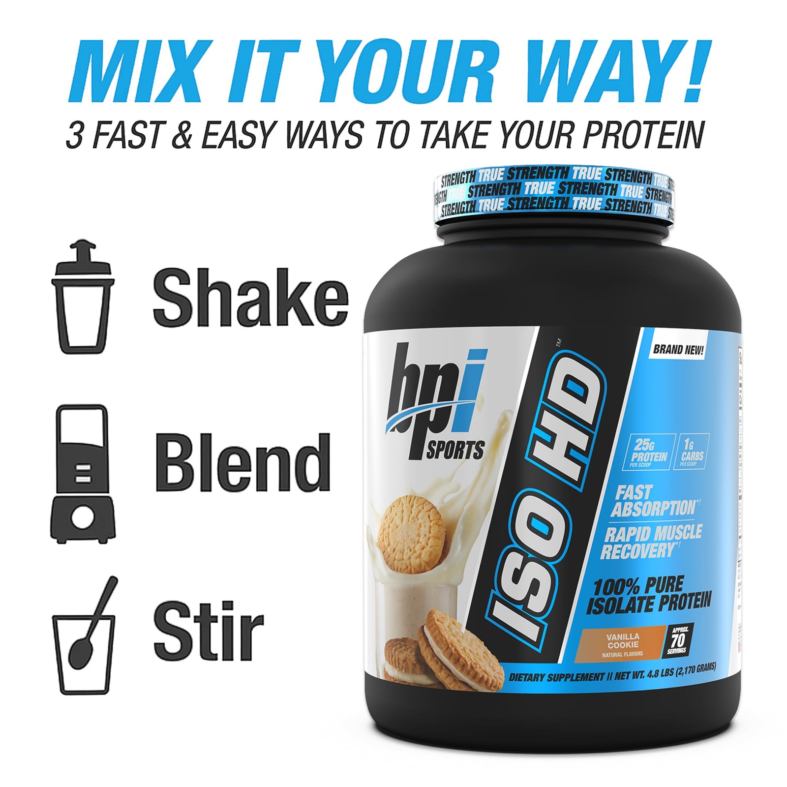 Bpi Sports Iso Hd Isolate Protein Powder 100 Whey Isolate High Quality Protein