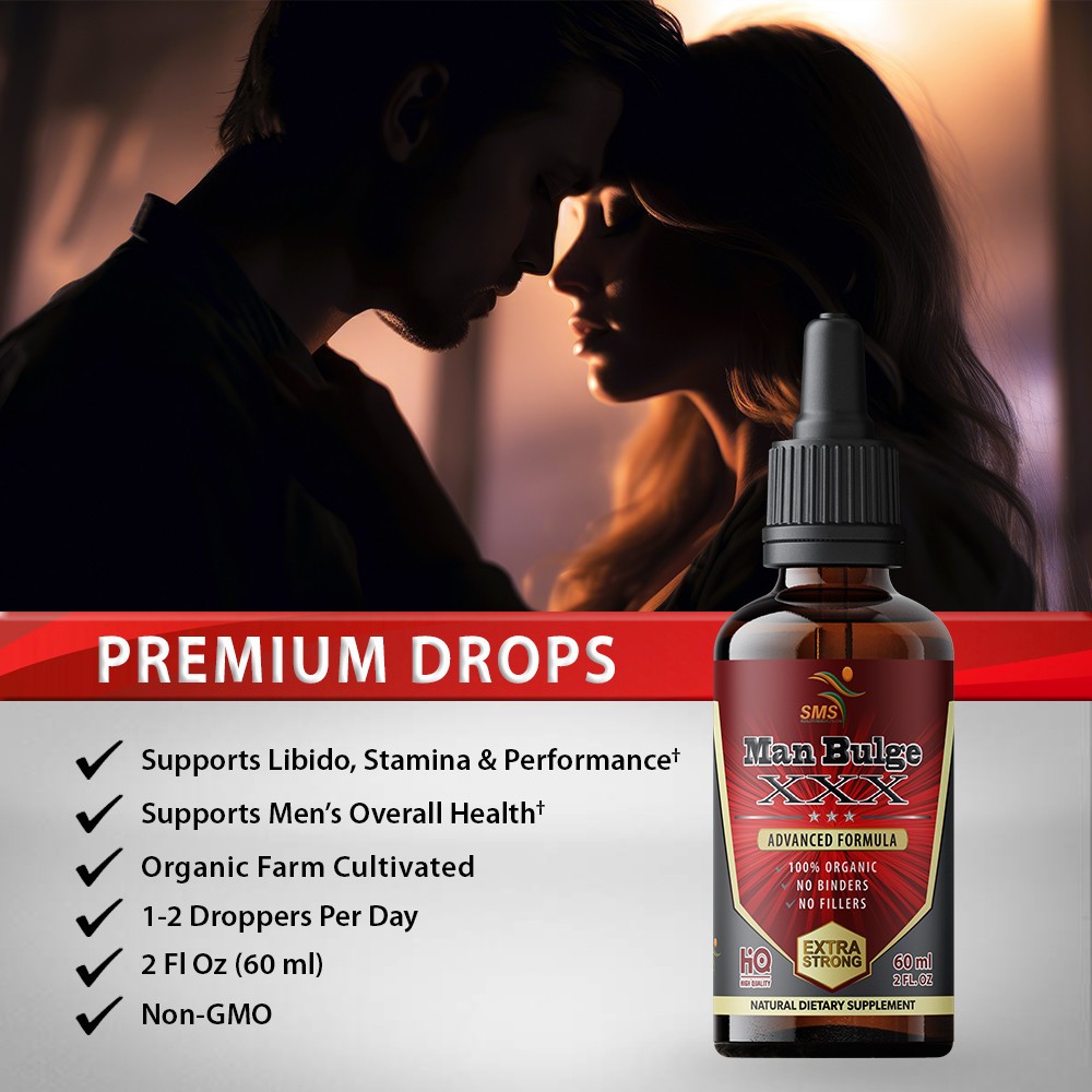 Man Bulge Mens Libidio Boost Performance Tincture Herbal Drops 3 Pack 6 Fl Oz