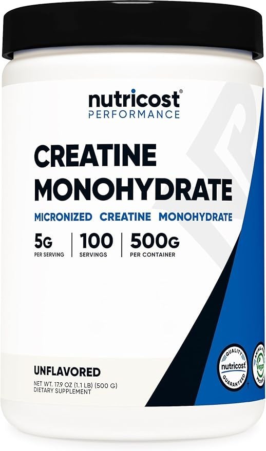 Nutricost Micronized Creatine Monohydrate Powder – 500g / 17.9 oz (100 Servings,