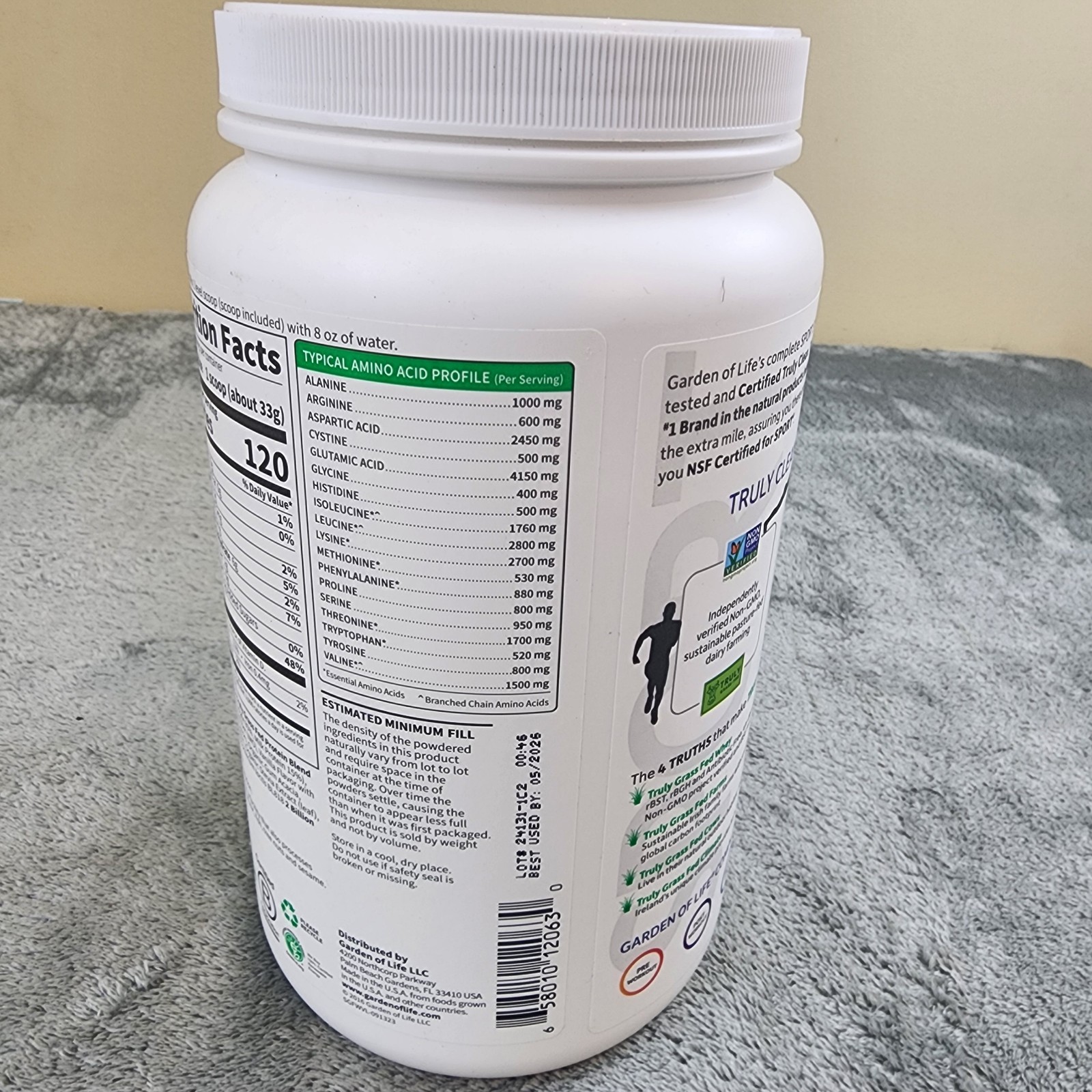 Garden of Life Sport Certified Grass Fed Whey Protein – Vanilla
