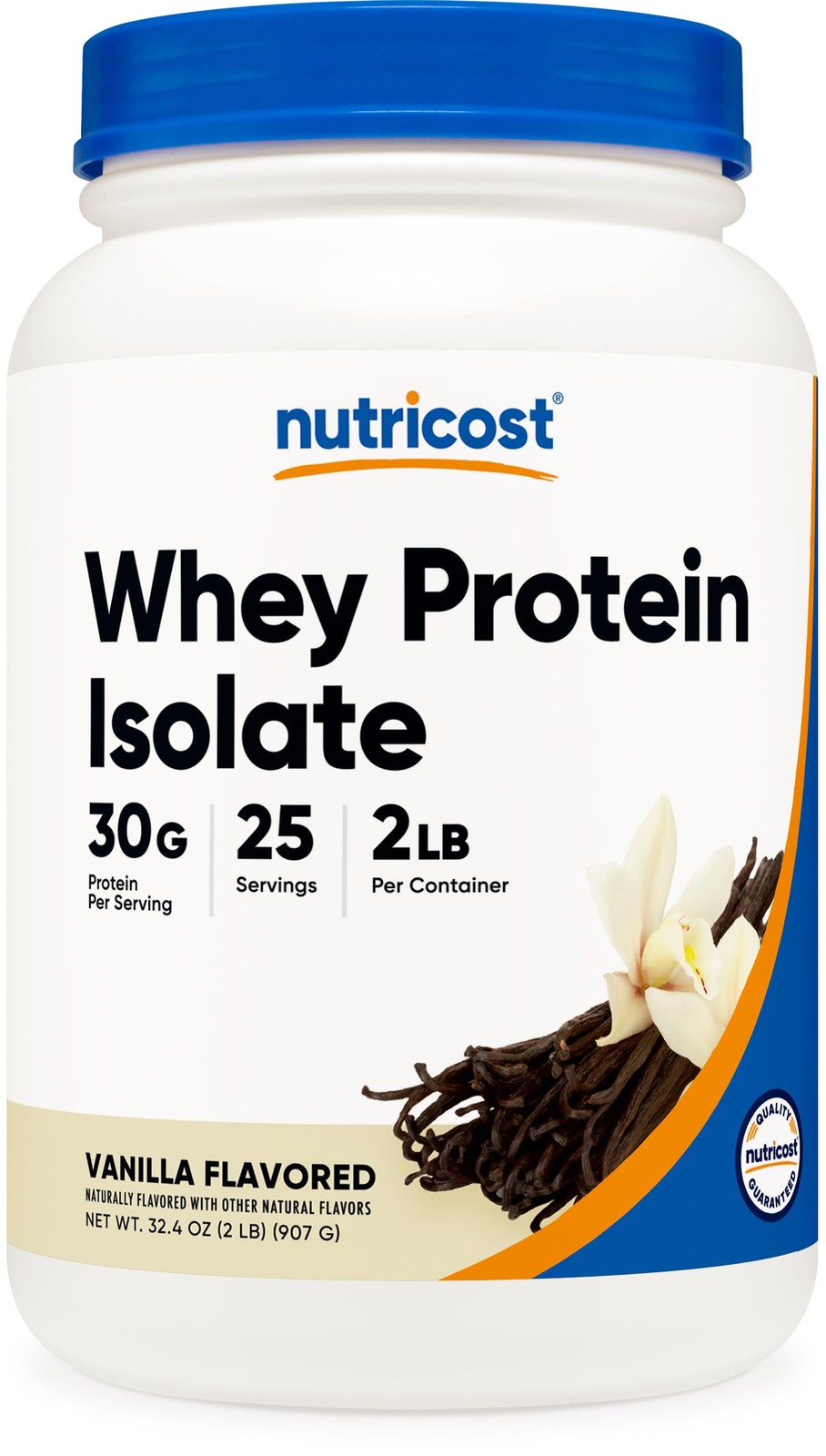Nutricost Whey Protein Isolate Powder (Vanilla) 2LBS 2 Pound (Pack of 1)